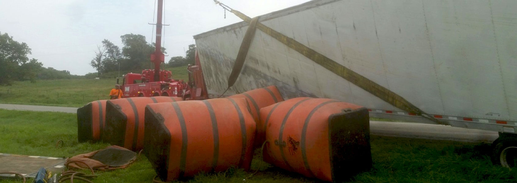 Up Righted Semi and Inflatables